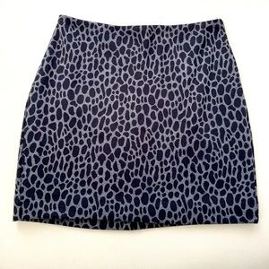 Black and gray animal print skirt